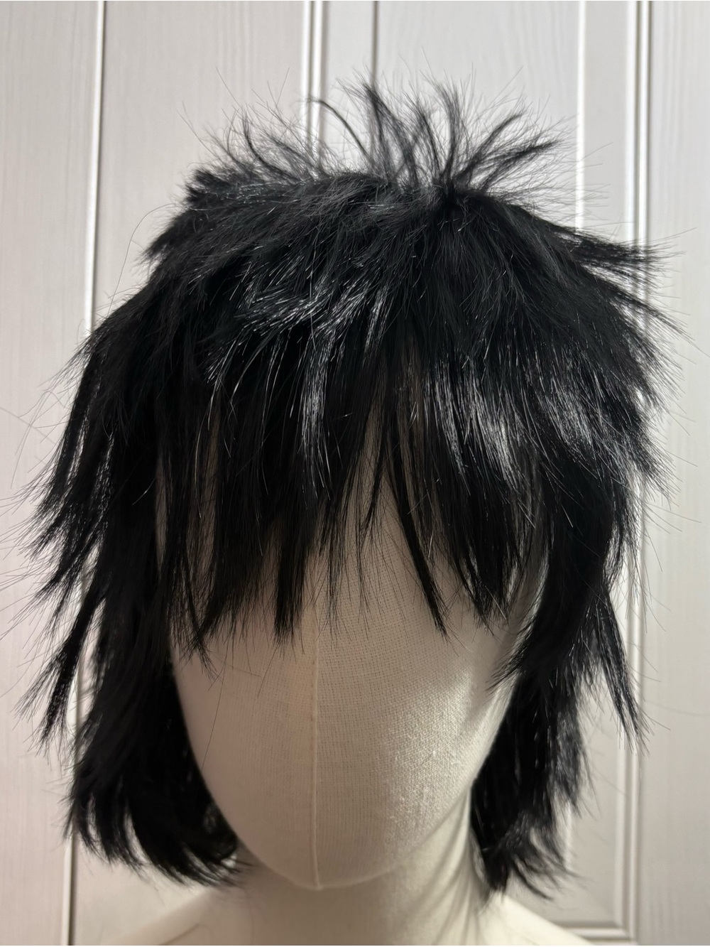 Unisex Anime Black Short Wig Straight Hair Cosplay Costume Party